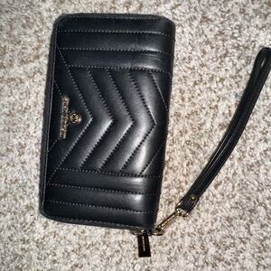 Black Quilted Michael Kors Wristlet Wallet